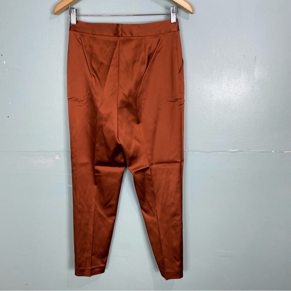 L’agence Suiting Trouser Satin Orange Sz 2 - Picture 5 of 5